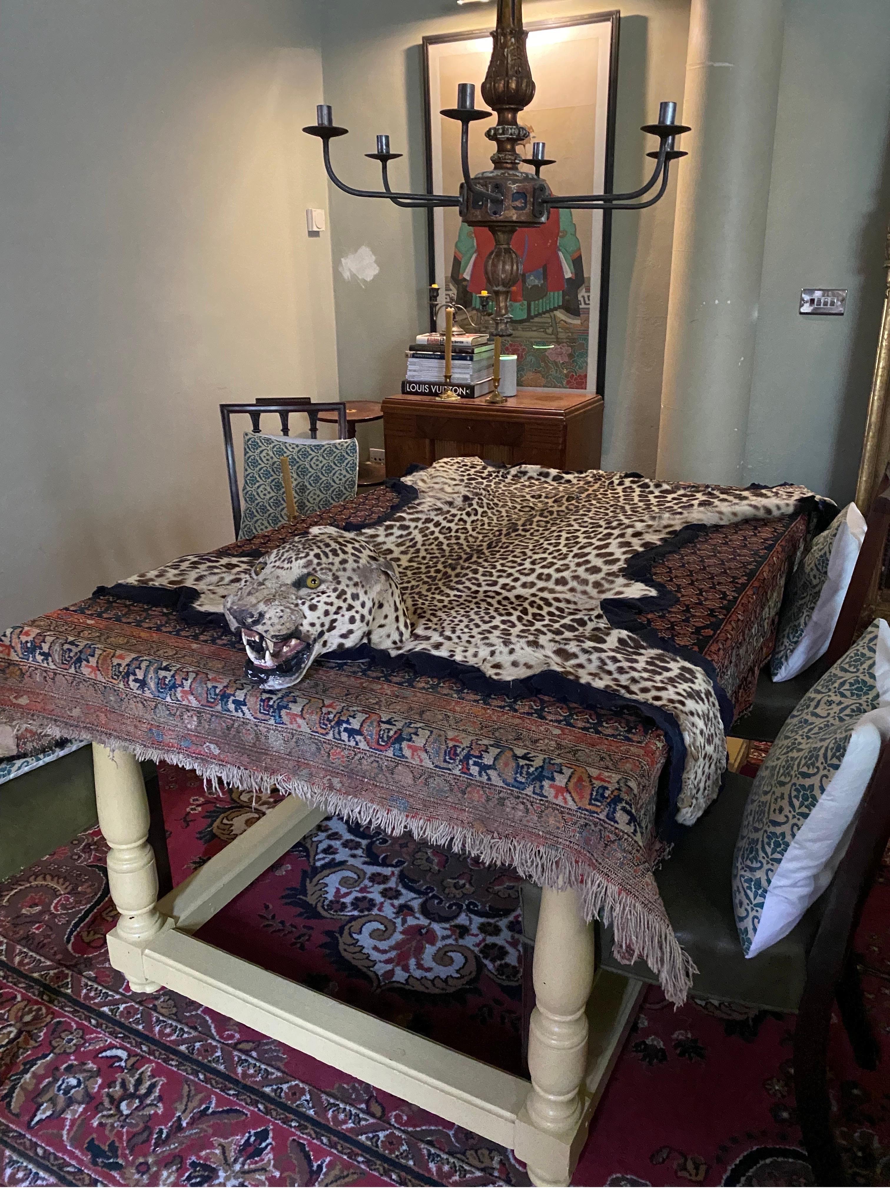 leopard head rug
