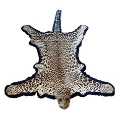 Beautiful Taxidermy Leopard Rug with Head by W Tocher of Bangalore