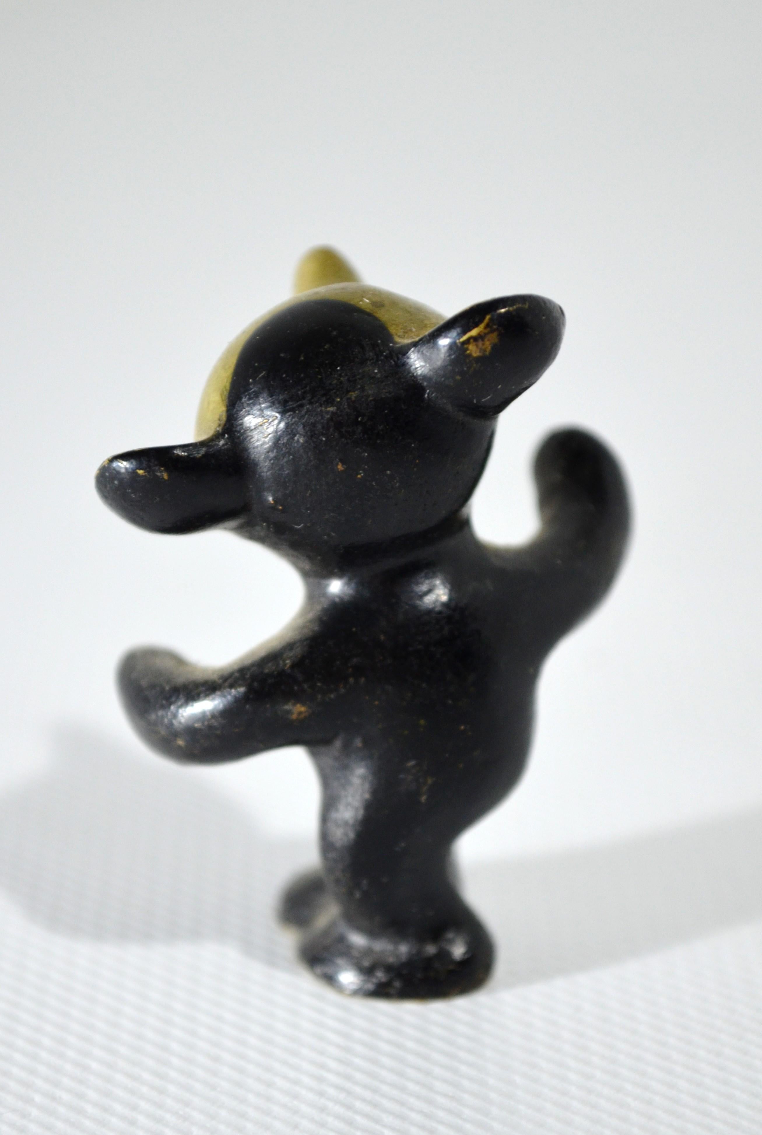 Autrichien Magnifique ours en peluche doré de la ligne noire du célèbre designer Walter Bosse en vente