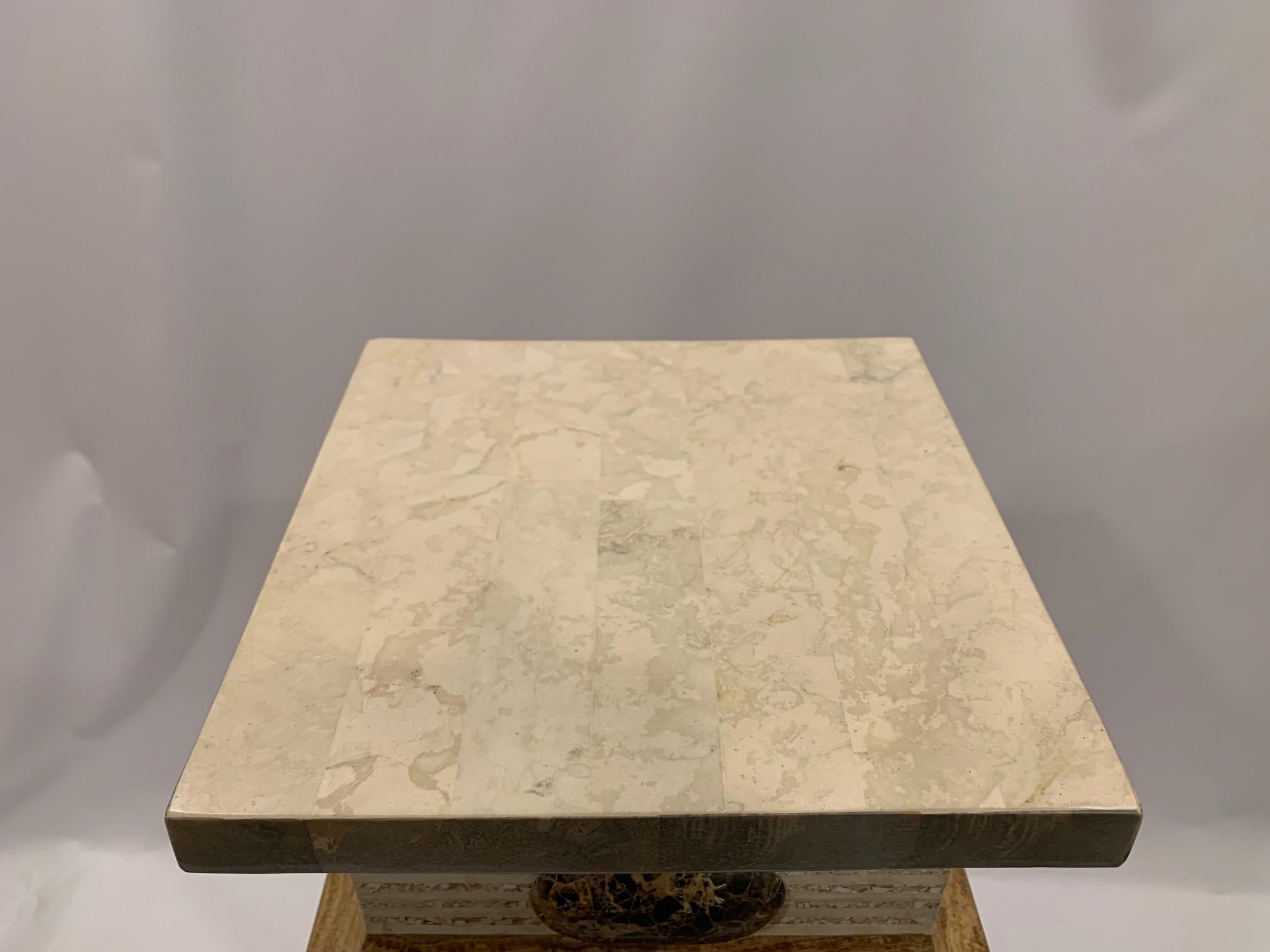 Beautiful Tessellated Stone Columnar Pedestal For Sale 2