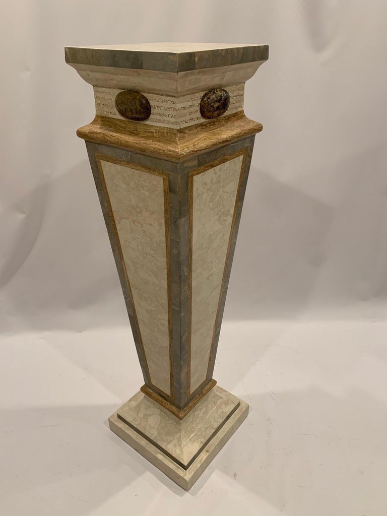 Beautiful Tessellated Stone Columnar Pedestal For Sale 4