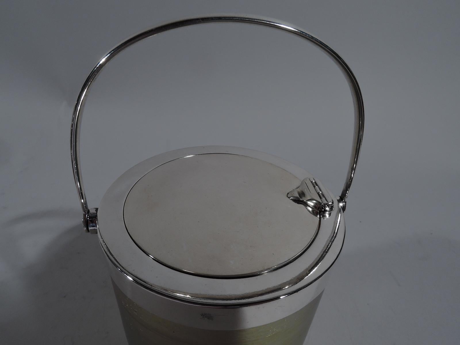 American Beautiful Tiffany Art Nouveau Sterling Silver and Favrile Glass Jam Pot