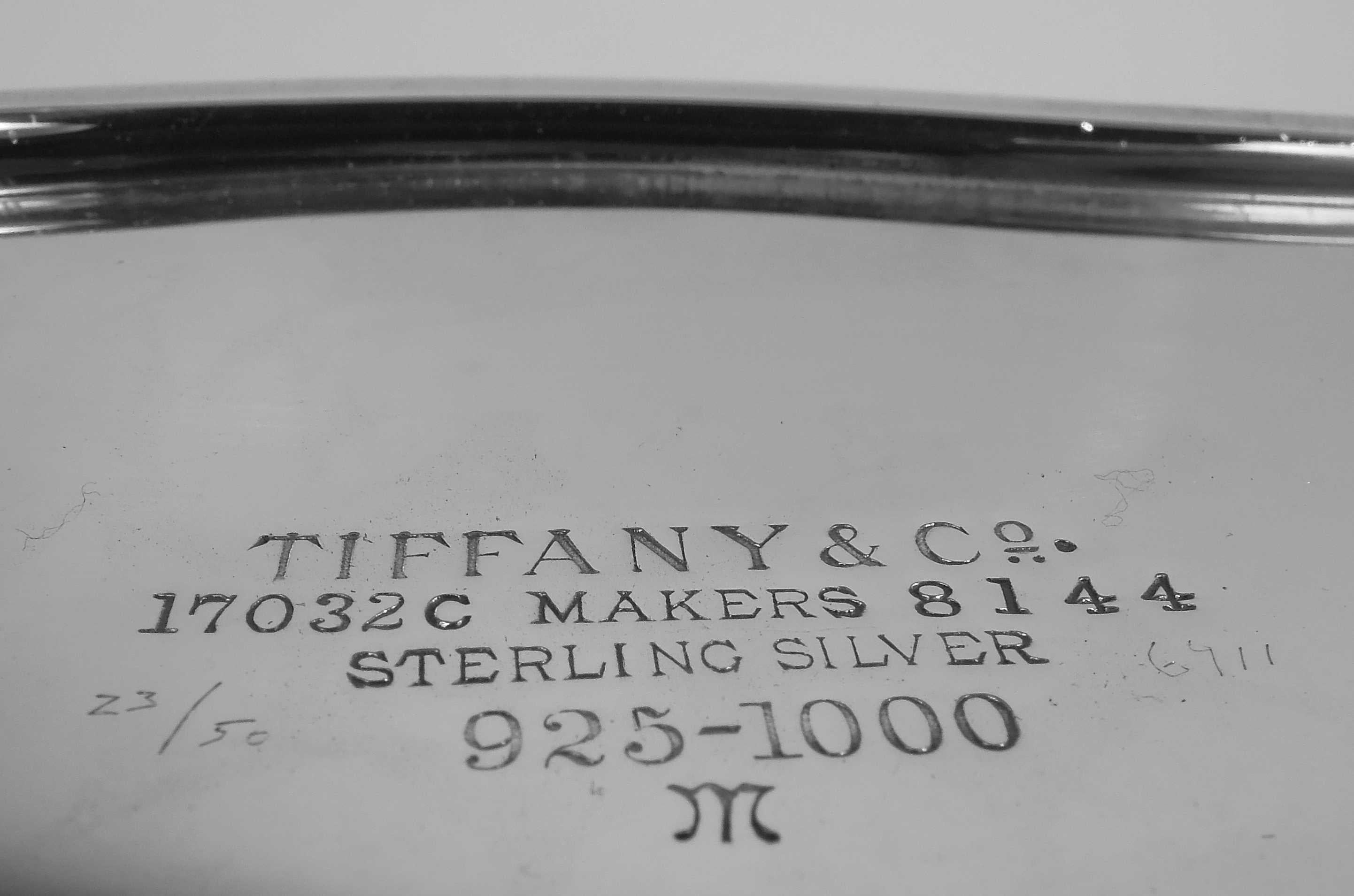 Beautiful Tiffany Edwardian Art Nouveau Sterling Silver Bowl For Sale 5