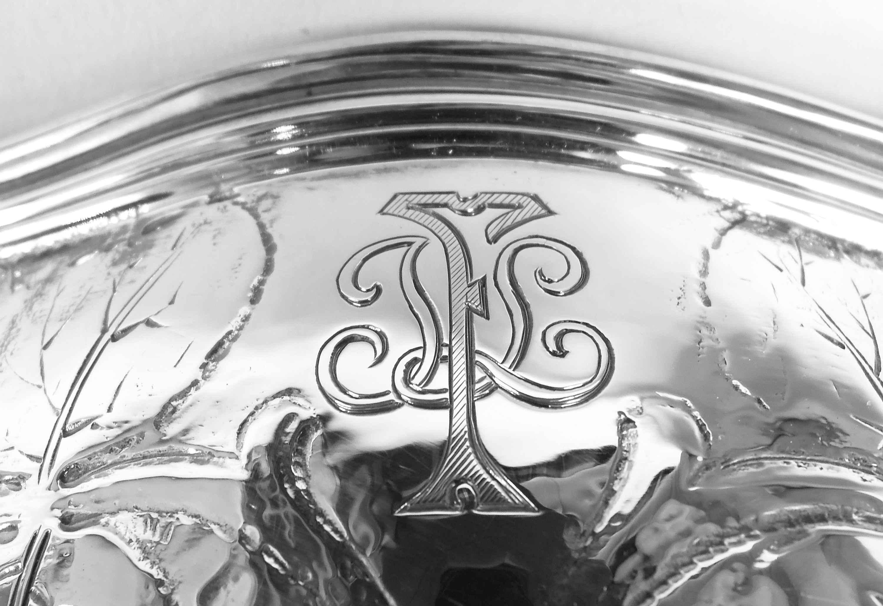 Magnifique bol en argent sterling Art nouveau édouardien Tiffany en vente 1