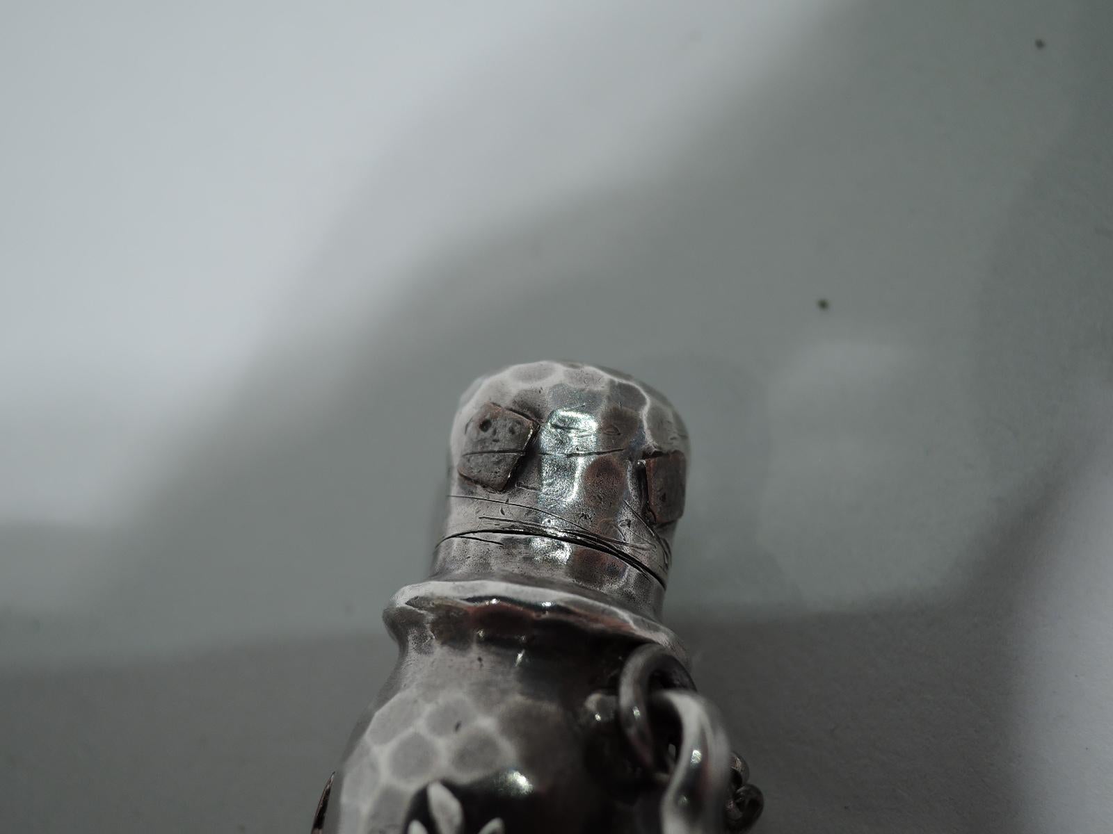 Schöner Tiffany Chatelaine-Parfüm aus Sterlingsilber und gemischtem Metall (Japonismus) im Angebot