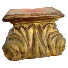 Beautiful Tole Toleware Gilded Wall Console Capital in Neoclassical Style 1860s