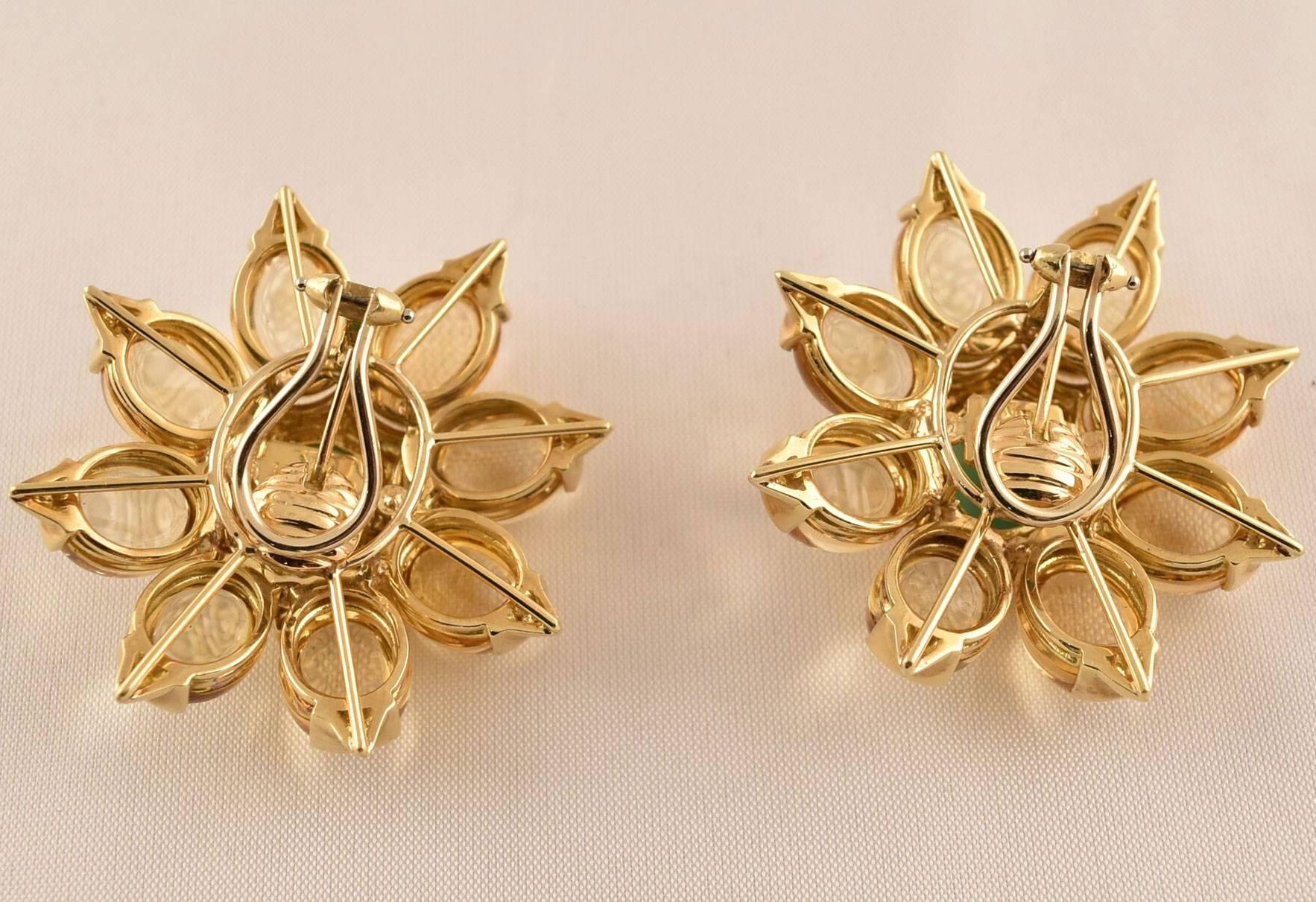 citrine clip earrings