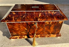 Beautiful Tortoiseshell Tea Caddy