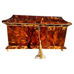 Beautiful Tortoiseshell Tea Caddy