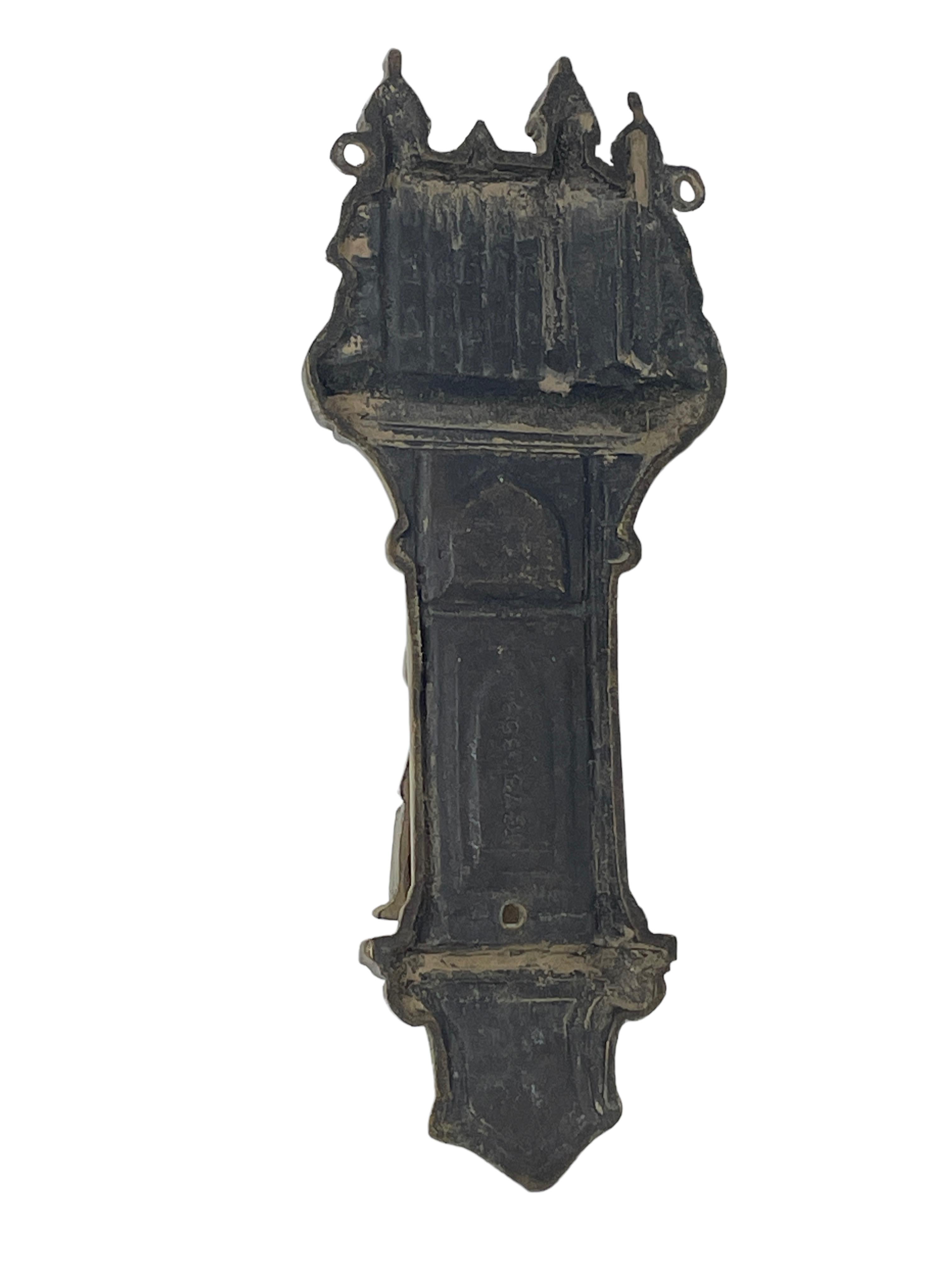 Metal Beautiful Tower of London Door Knocker, Brass or Bronze, England vintage For Sale