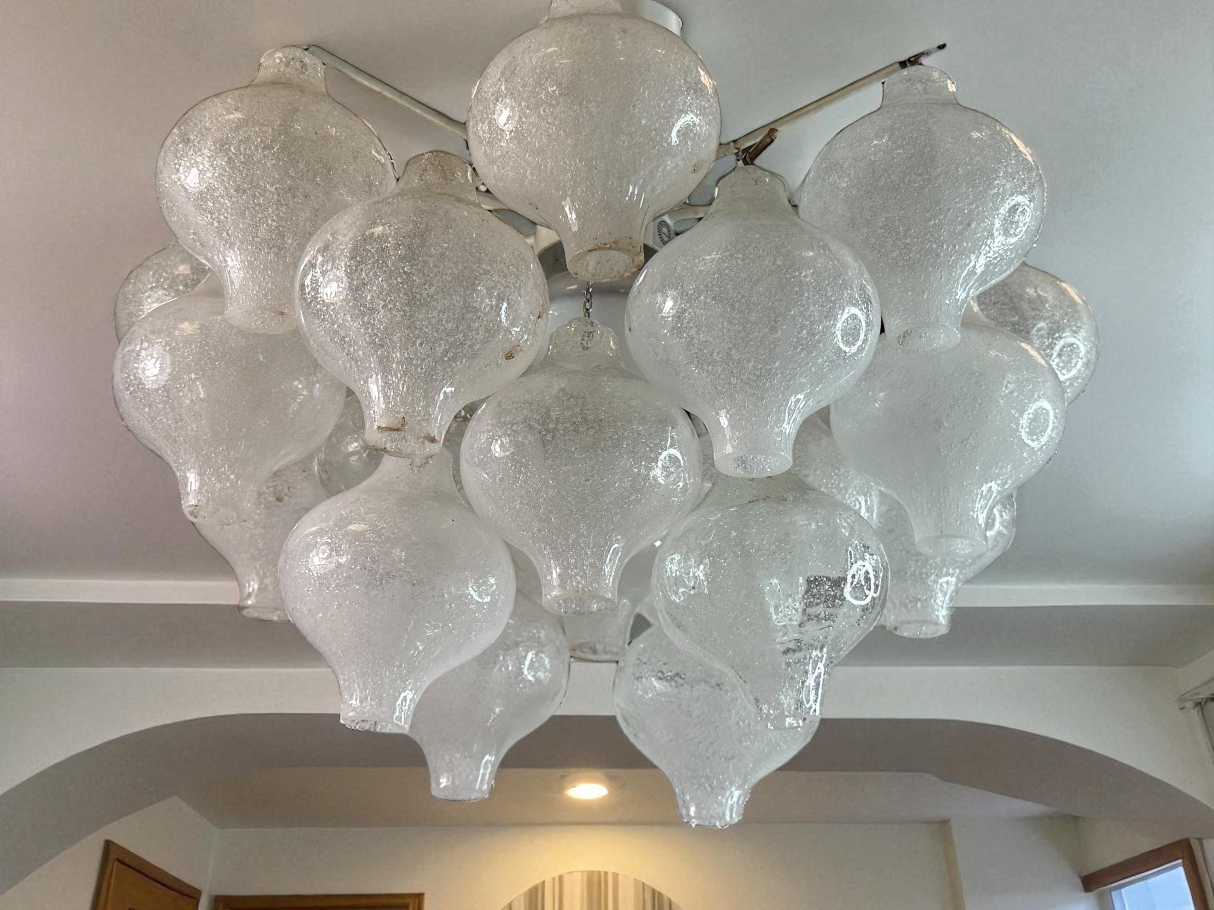 Beautiful Tulipan Glass Flush Mount by Kalmar Franken, Germany 1960s en venta 10