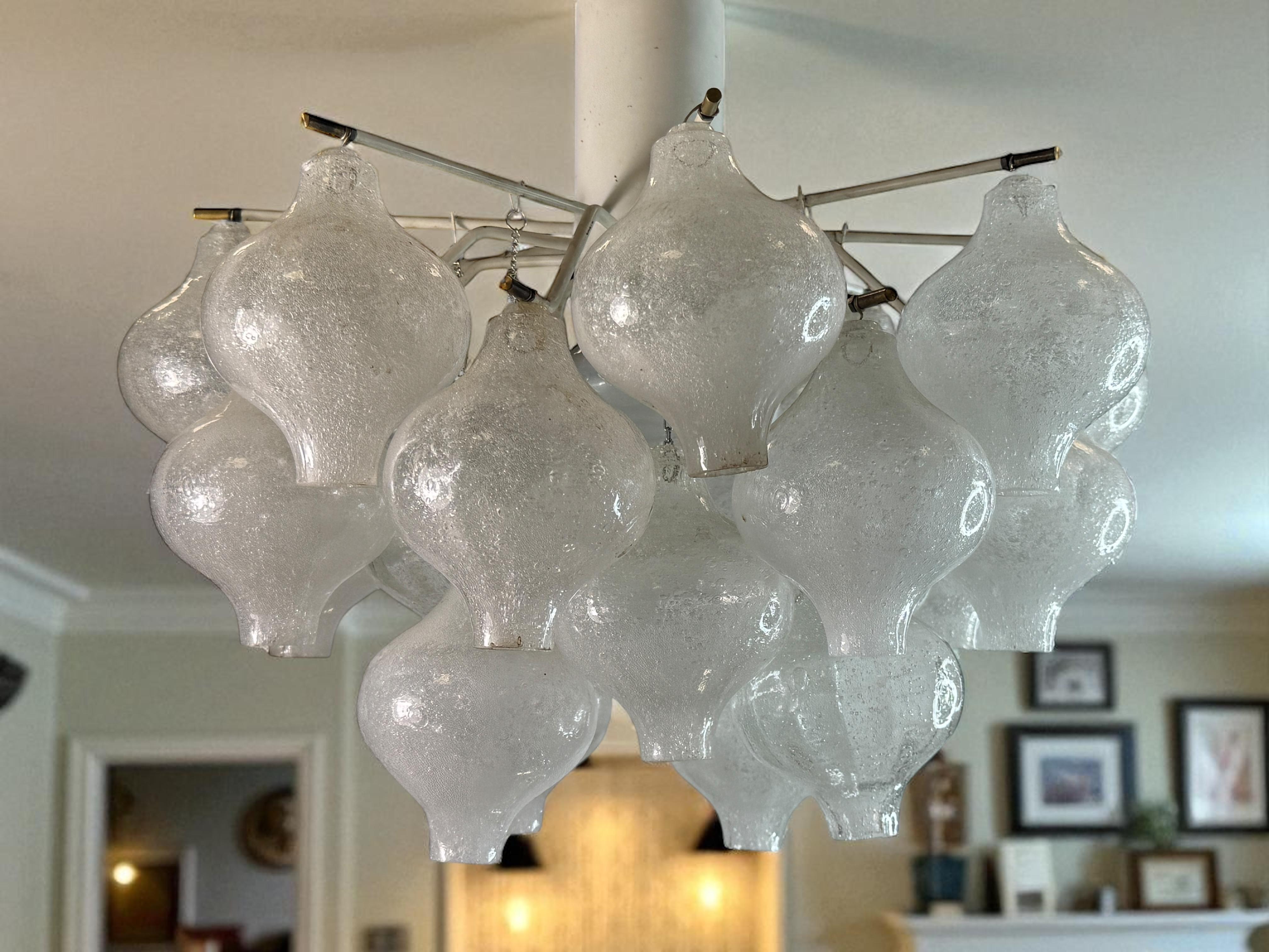 Beautiful Tulipan Glass Flush Mount by Kalmar Franken, Germany 1960s en venta 12