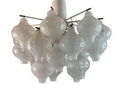 Beautiful Tulipan Glass Flush Mount by Kalmar Franken, Germany 1960s