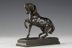 Beautiful "Turkish Horse n°3" Bronze Sculpture by Barye & Barbedienne