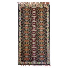 Wunderschöner türkischer Kilim-Teppich, antik aus den 1940er Jahren, Stammesteppich