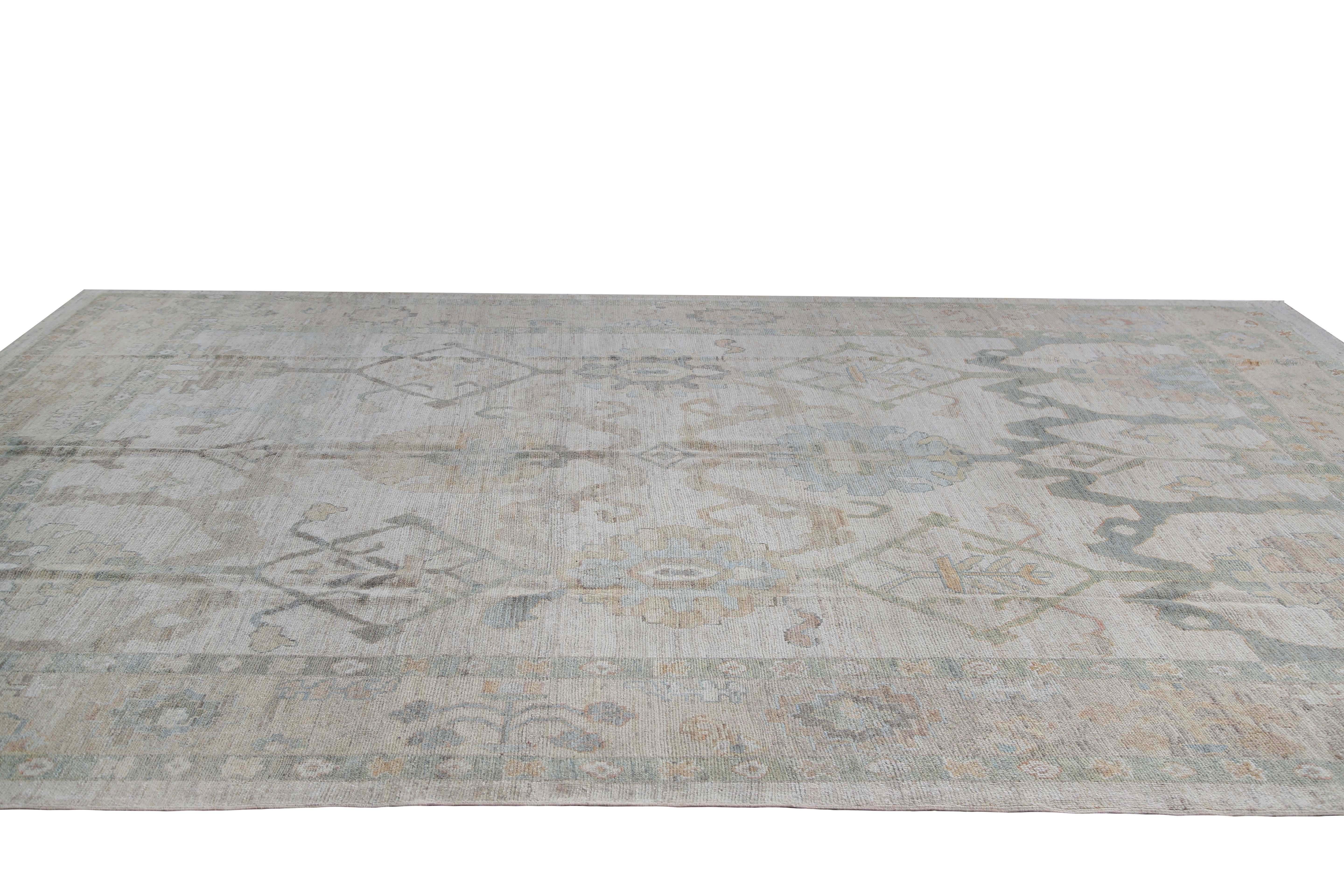Contemporary Beautiful Turkish Oushak Rug For Sale