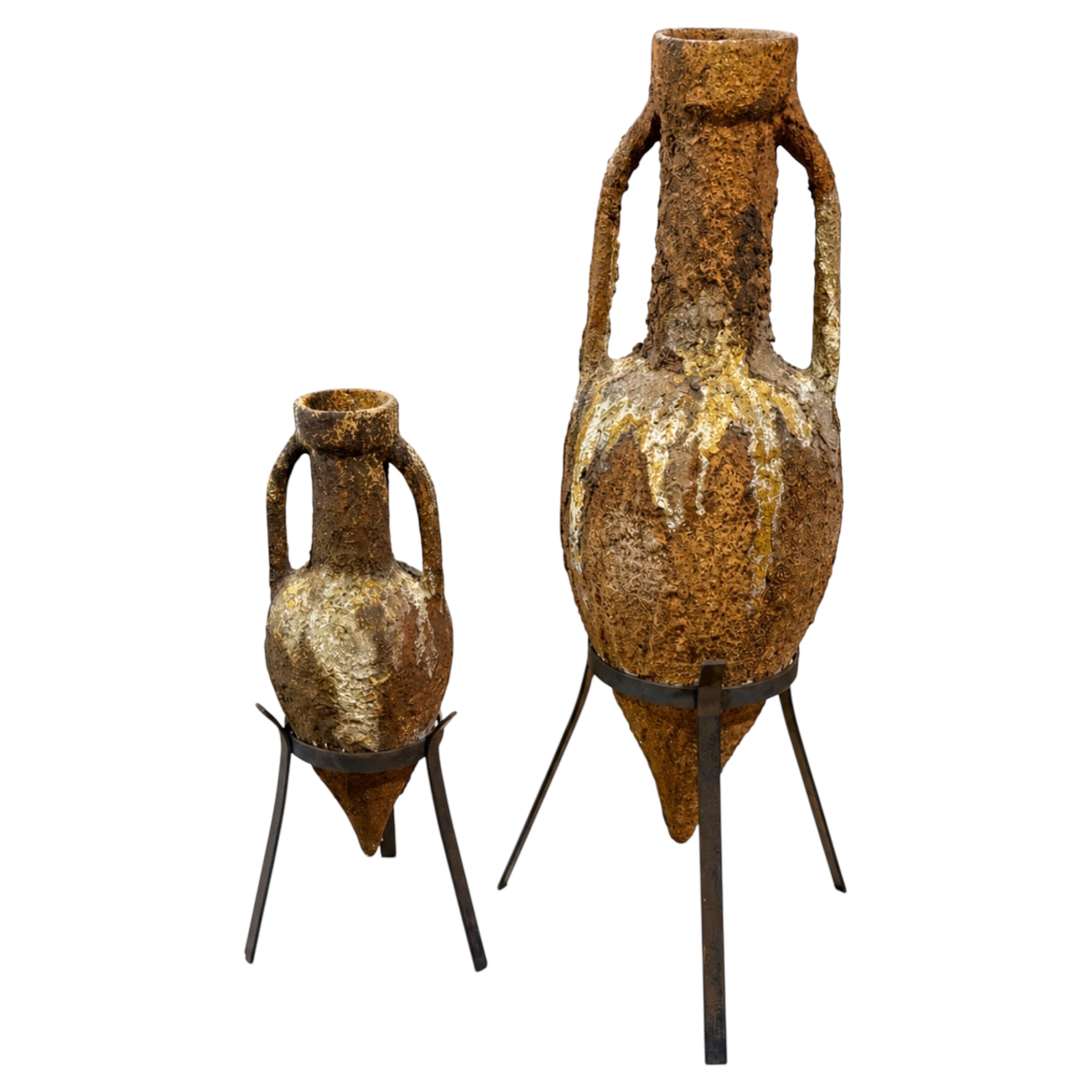 Beautiful Two Italian Amphorae, 20th Century For Sale
