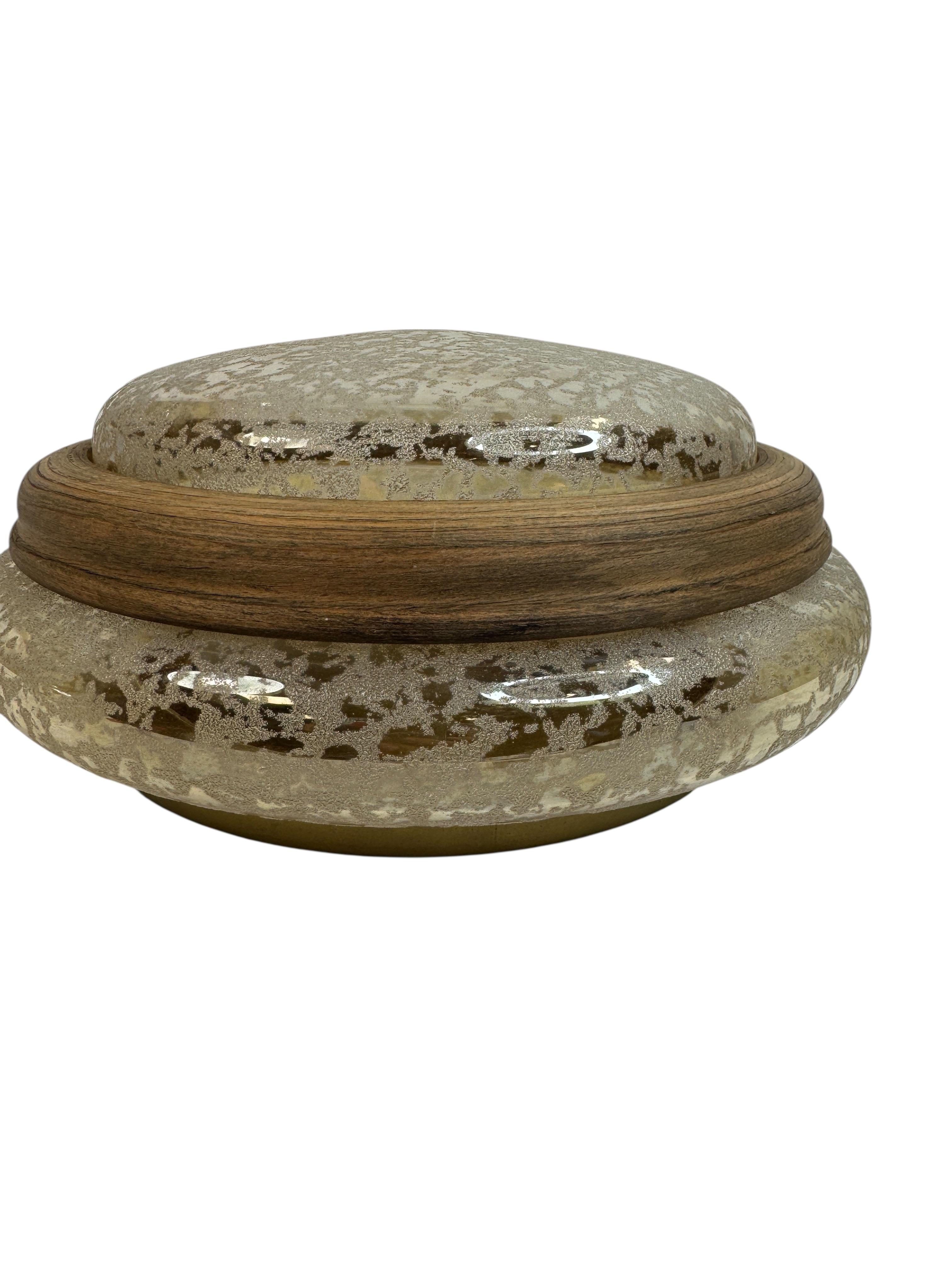 Beautiful two light Organic Pattern Limburg Flush Mount Ceiling Light, 1960s In Good Condition For Sale In Nuernberg, DE