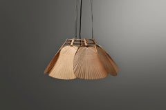 Beautiful Uchiwa Chandelier by Ingo Maurer, Germany, 1970s
