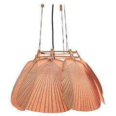 Beautiful Uchiwa ‘Ju Yon’ Chandelier by Ingo Maurer for M Design, Germany, 1970s