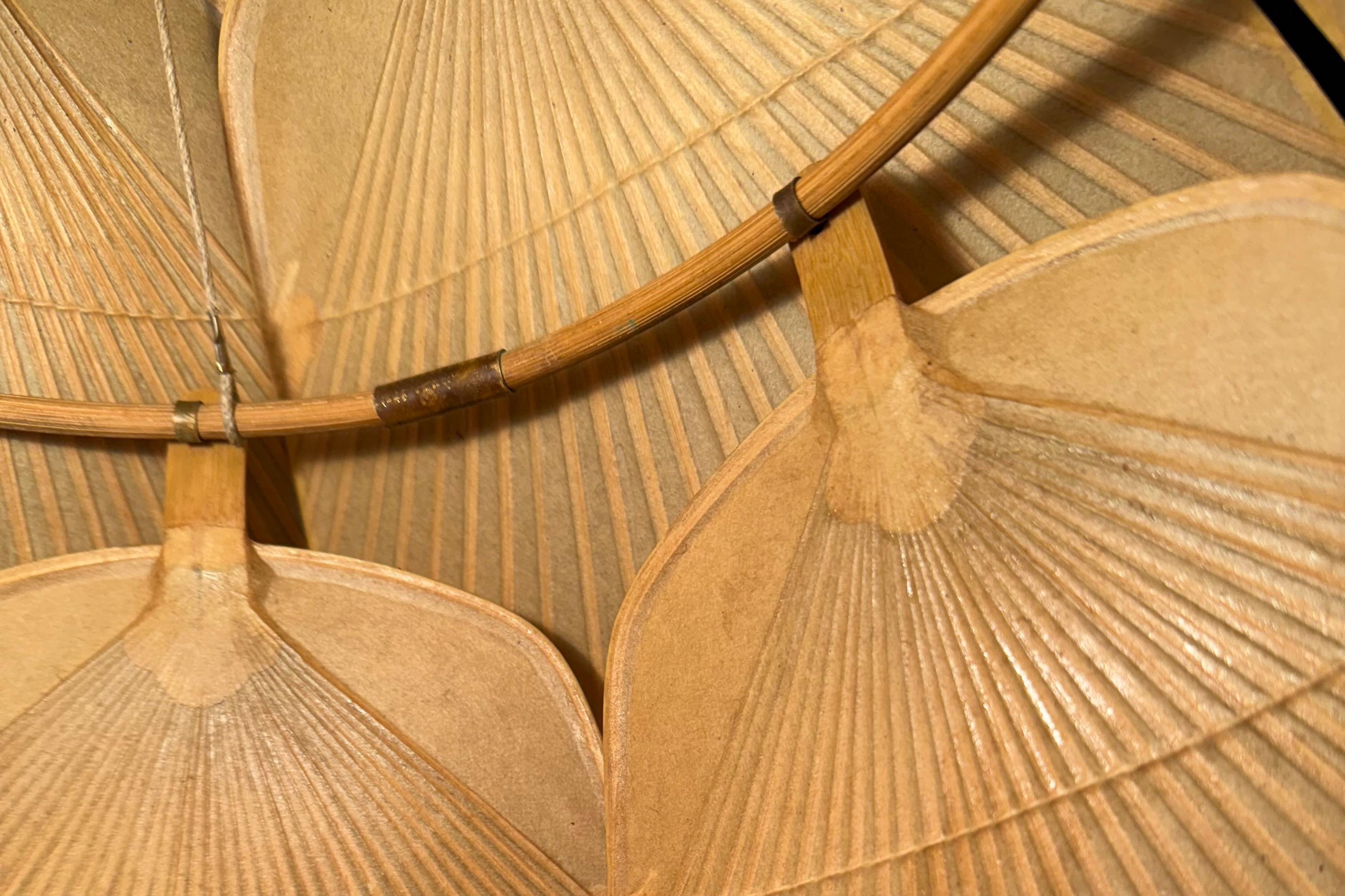 Bellissimo lampadario Uchiwa 'Ju Yon' di Ingo Maurer, Germania, anni '70 in vendita 5