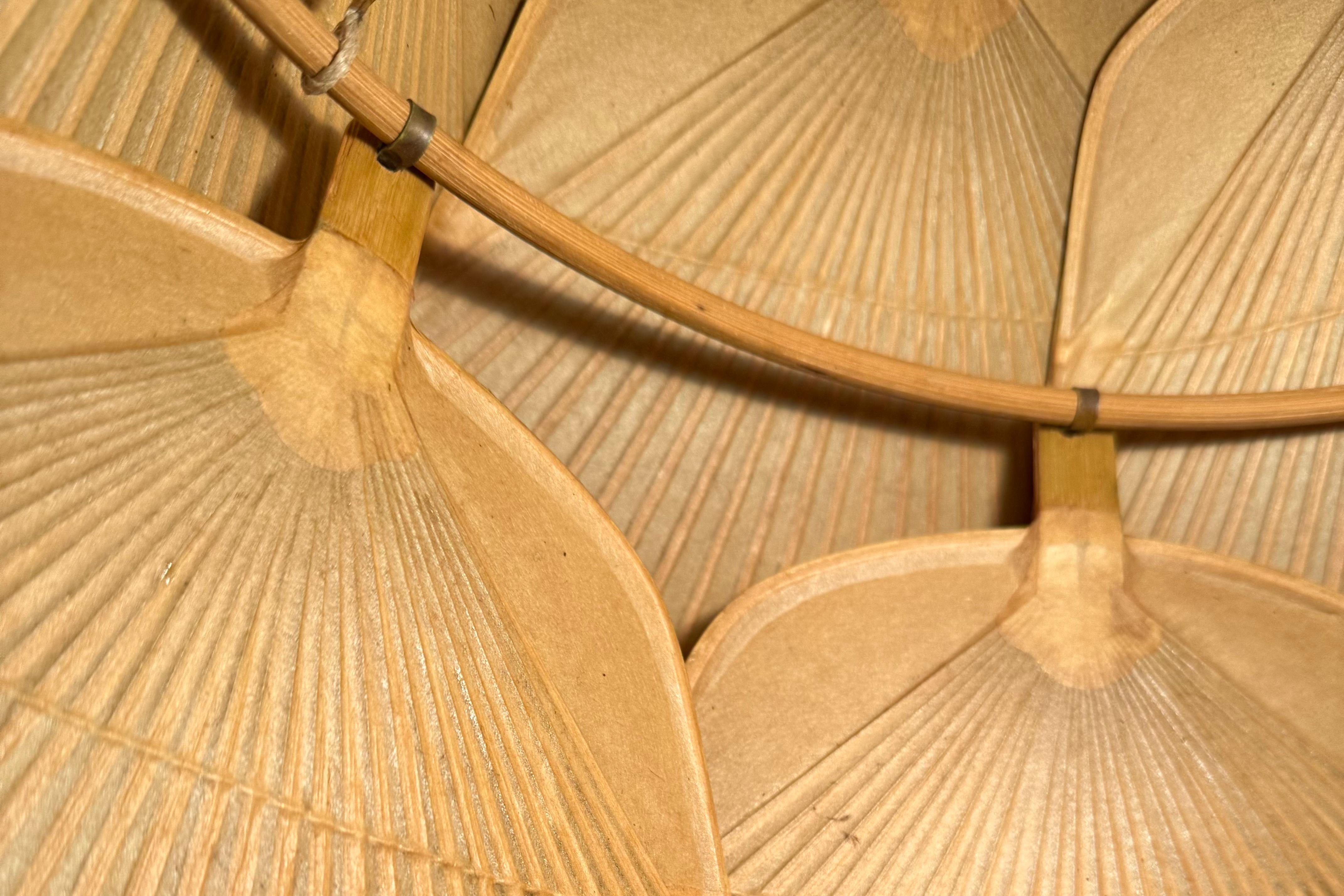 Bellissimo lampadario Uchiwa 'Ju Yon' di Ingo Maurer, Germania, anni '70 in vendita 6