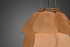 Beautiful Uchiwa ‘Ju Yon’ Chandelier by Ingo Maurer, Germany, 1970s