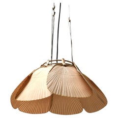 Beautiful Uchiwa ‘Ju Yon’ Chandelier by Ingo Maurer, Germany, 1970s