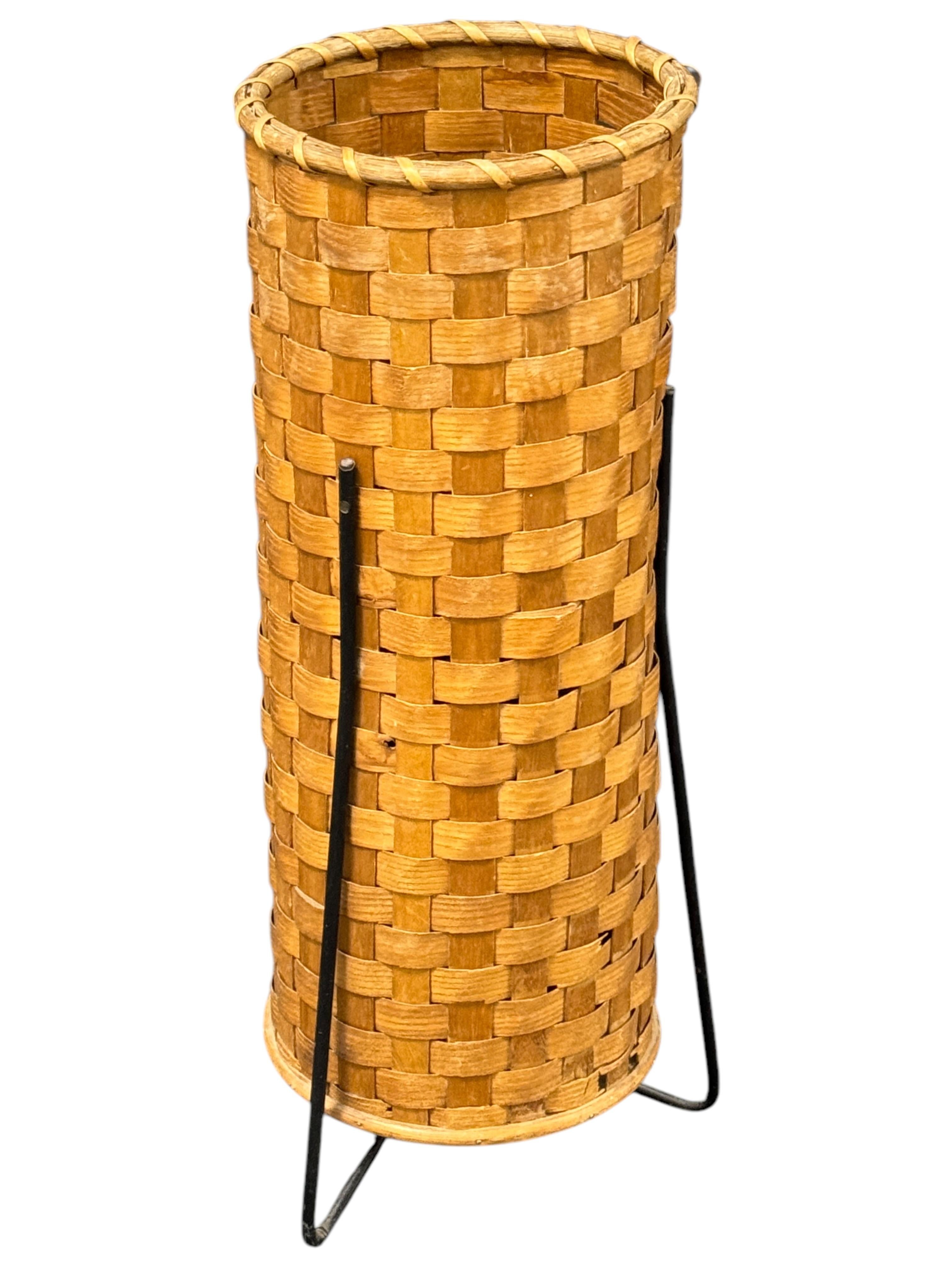 Beautiful Umbrella Stand Wickerwork and String, 1960s, Italy For Sale 10