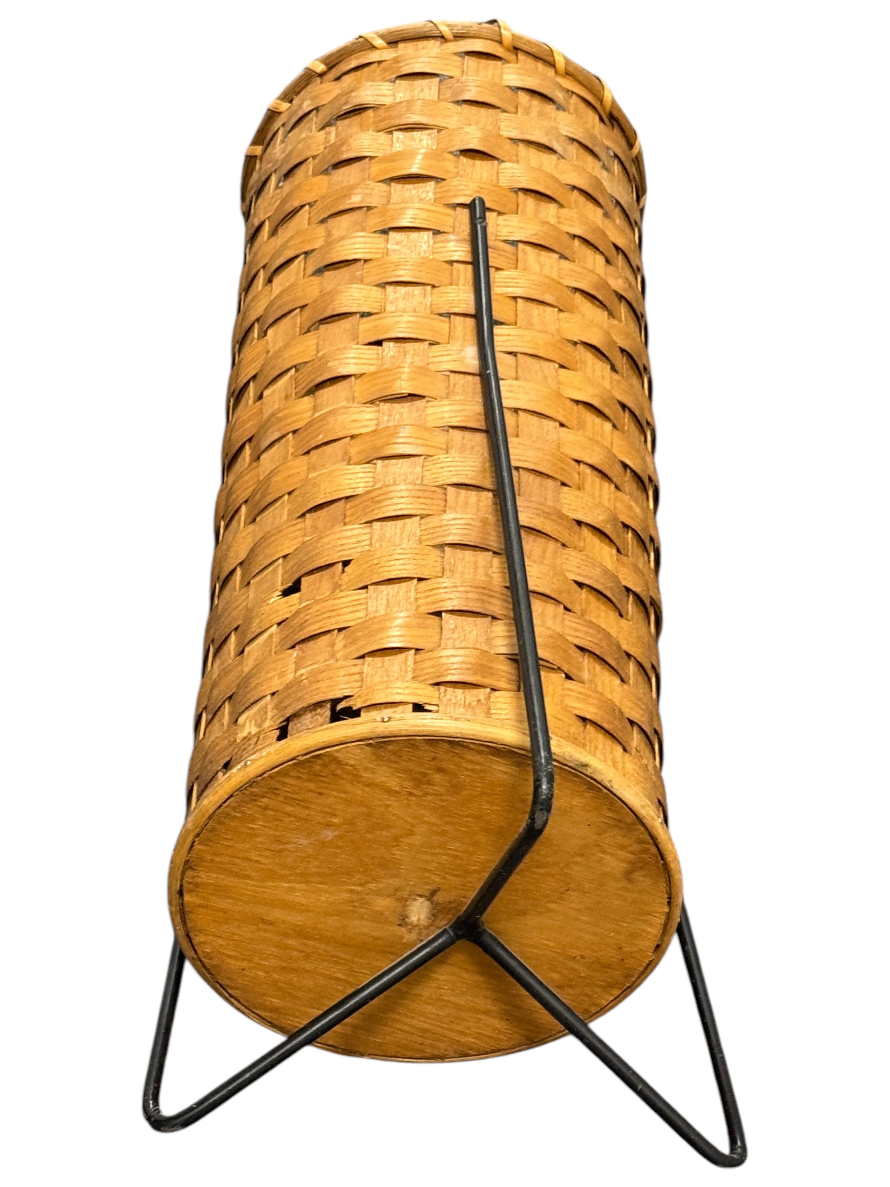 Beautiful Umbrella Stand Wickerwork and String, 1960s, Italy For Sale 11