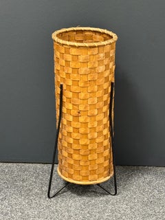 Magnifique Stand Umbrella en osier et corde, années 1960, Italie