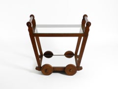 Beautiful, unique 1930s tea trolley bar cart made of solid oak wood