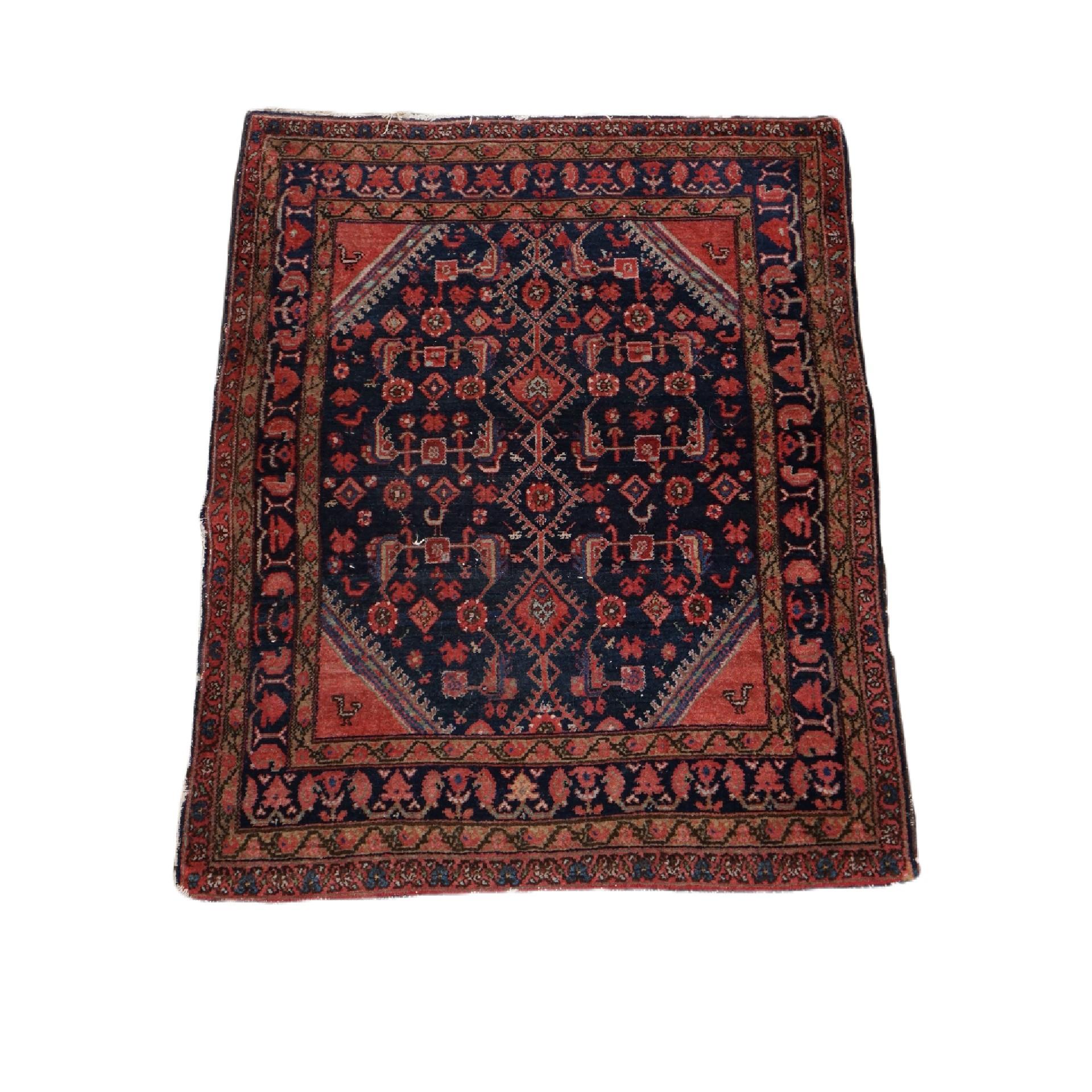 Offered this beautiful, unique, old and colorful vintage oriental rug of 145x110cm.

Let your home shine with this beautiful rug. It has beautiful colors and beautiful details. These types of rugs are not only a popular item for a living room, but