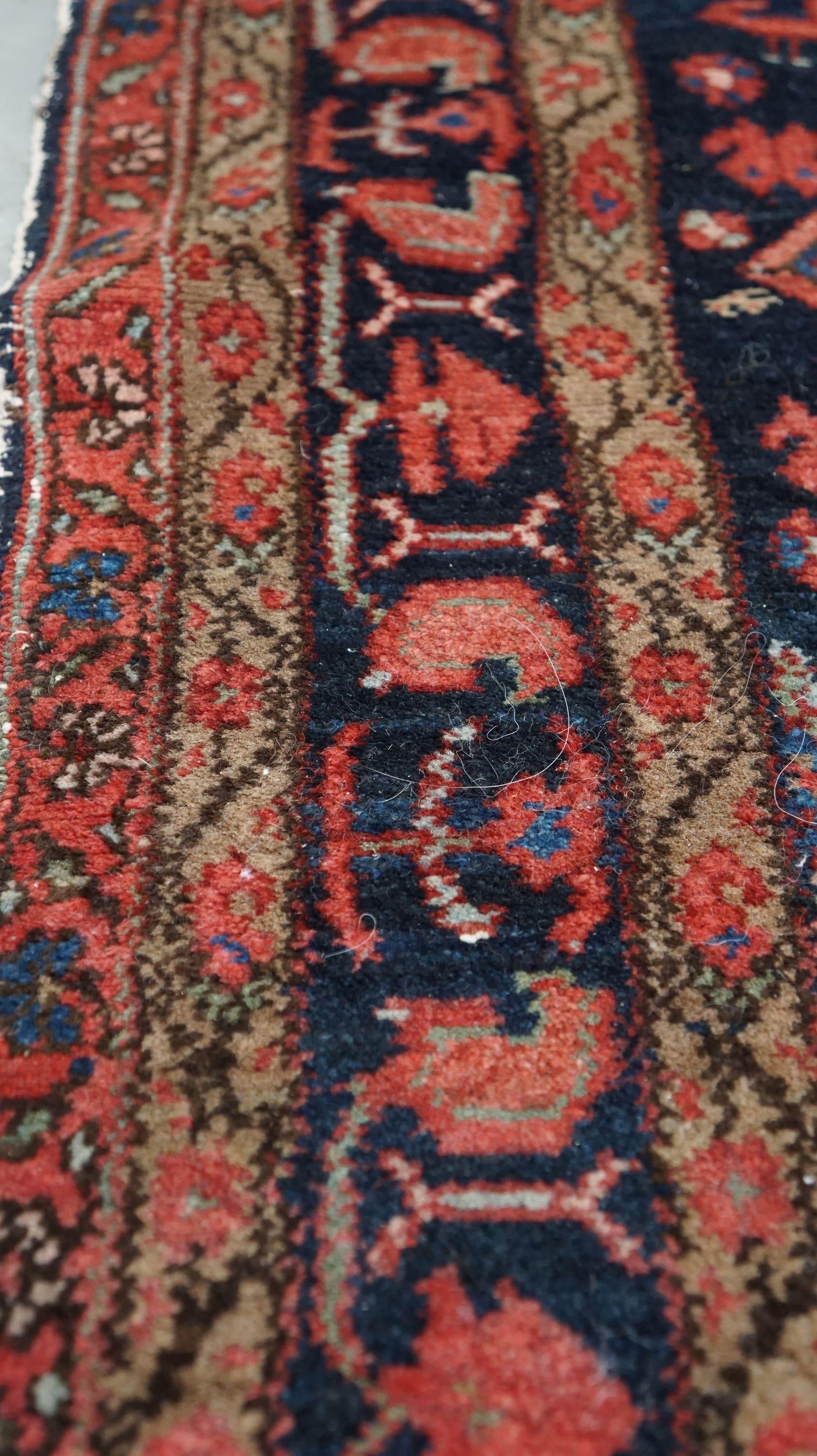 Cotton Beautiful, unique, old and colorful vintage oriental rug 145x110cm For Sale