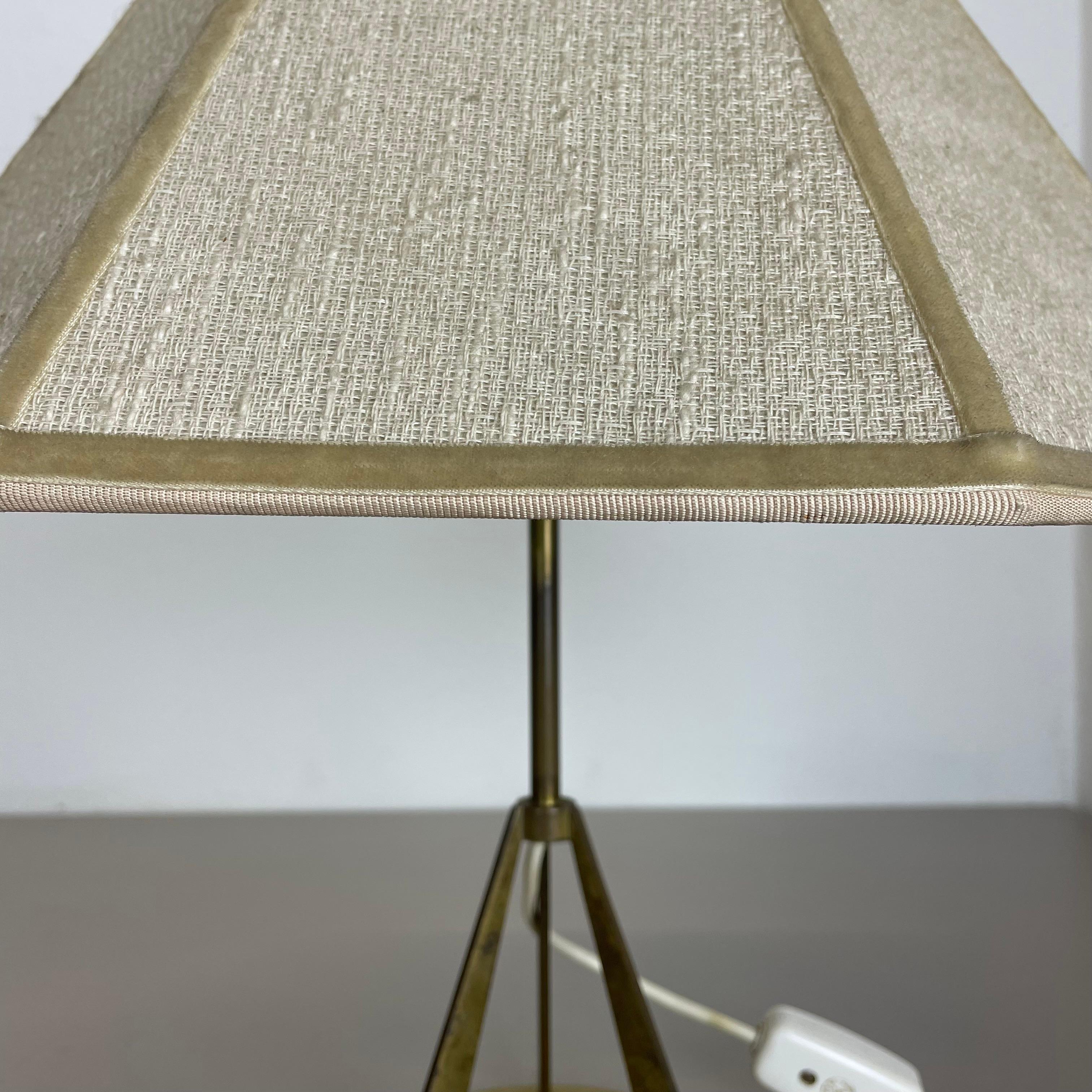  Beautiful unique TRIPOD kalmar style brass table light, Austria 1960s For Sale 2
