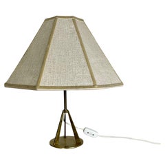 Beautiful unique TRIPOD kalmar style brass table light, Austria 1960s