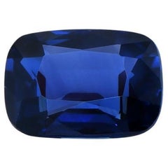 Precioso zafiro azul vivo sin tratar de 1,55 quilates (certificado suizo)