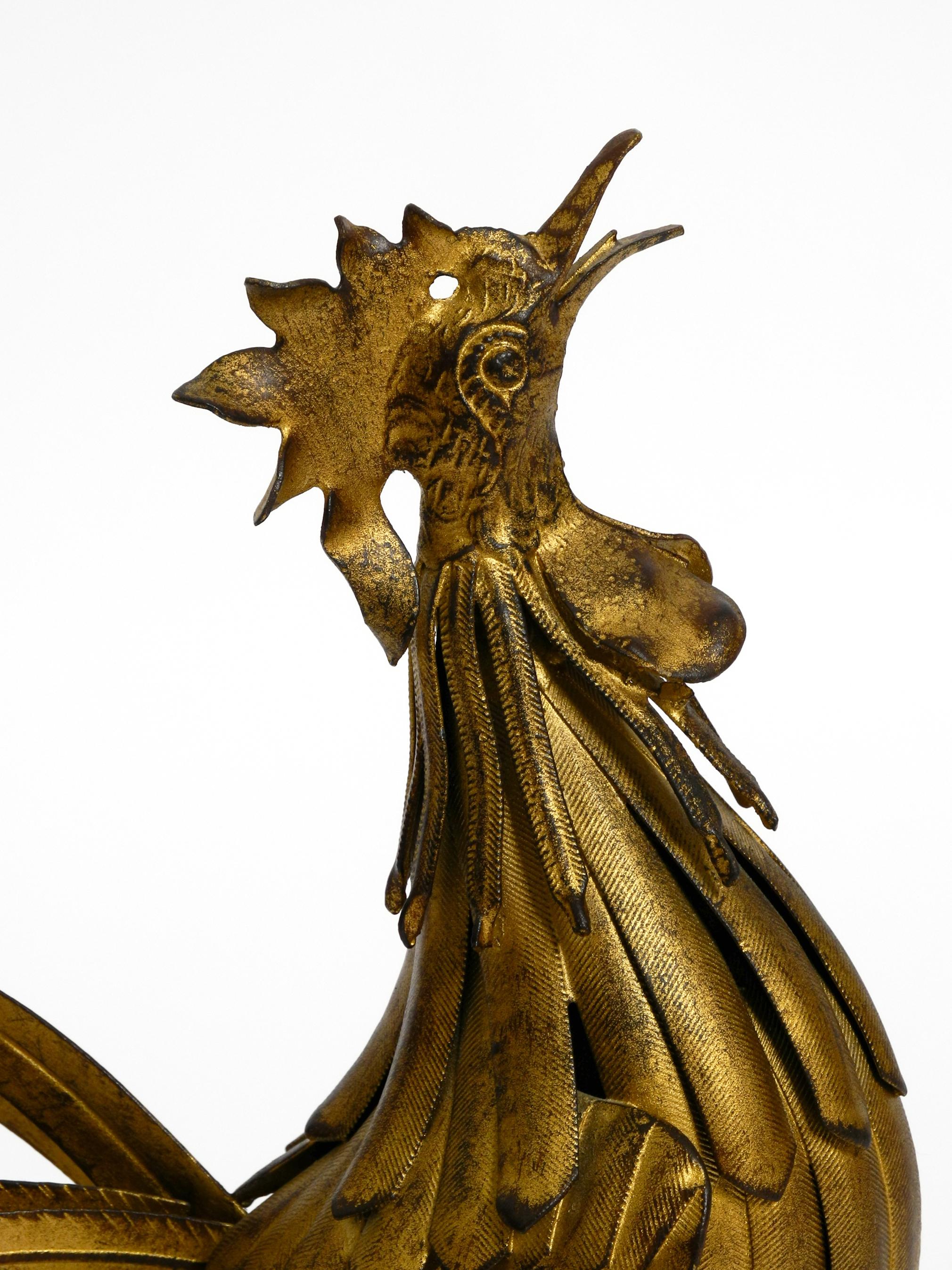 Beautiful, Unusual Metal Rooster from the 1930s as Decoration 4