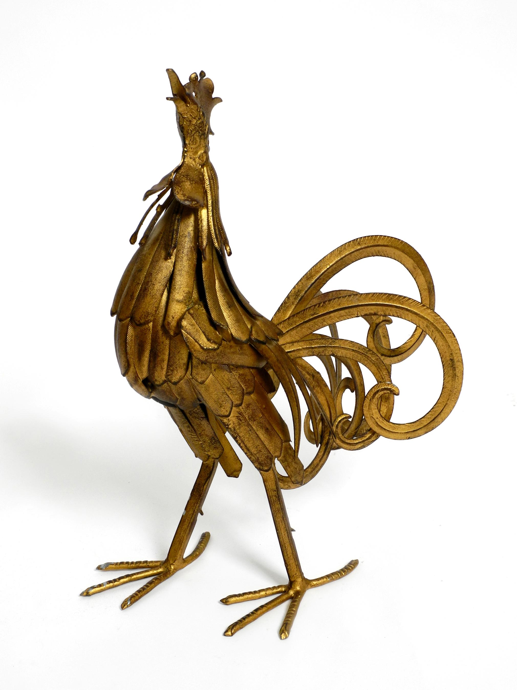Mid-Century Modern Beautiful, Unusual Metal Rooster from the 1930s as Decoration