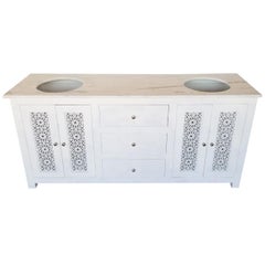 Beautiful Vanity from Moroccan with Three Drawers and Two Sink