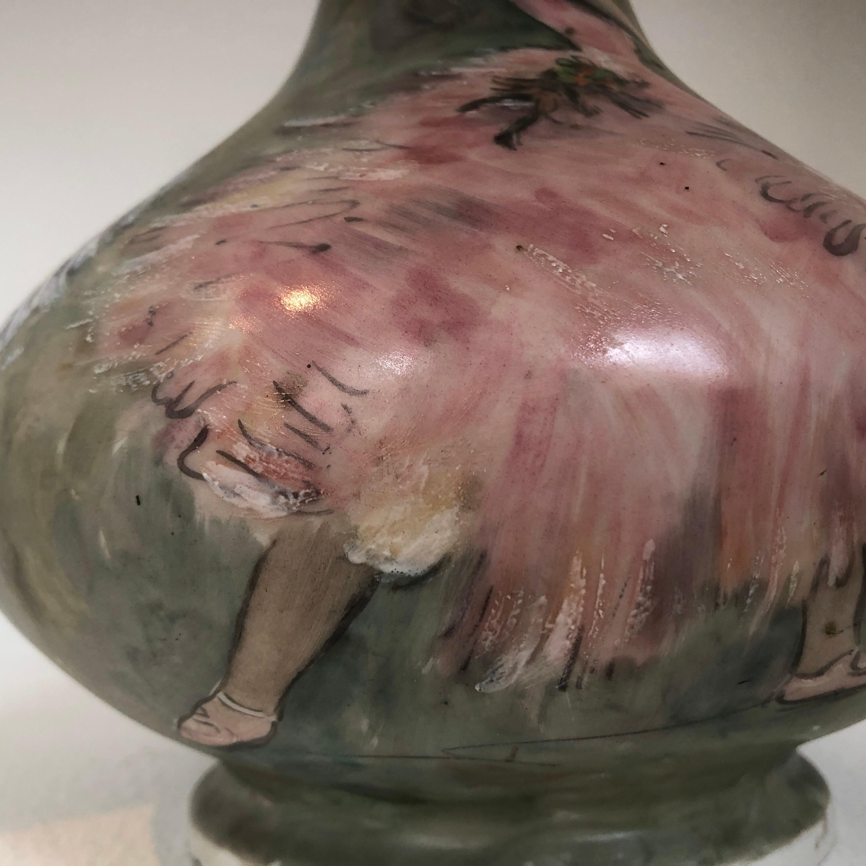 Beautiful Base Lamp
- Vase Porcelain De Paris Hand Painted French Cancan 4