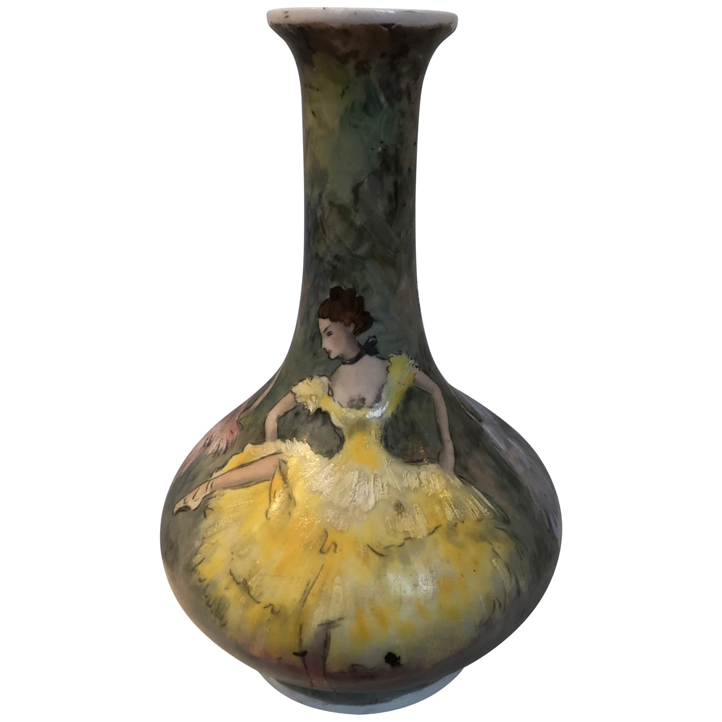 Beautiful Base Lamp
- Vase Porcelain De Paris Hand Painted French Cancan