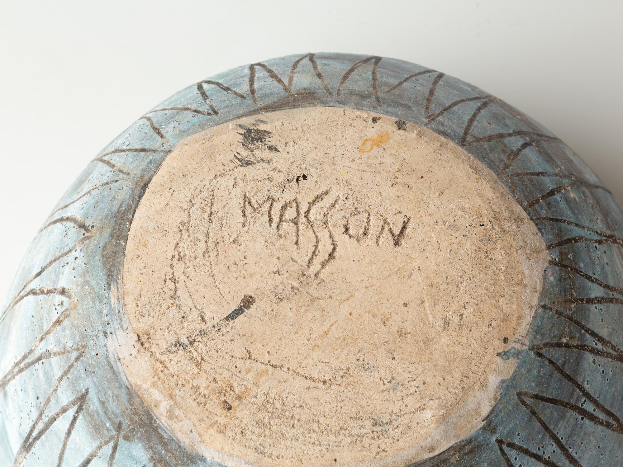 Français Magnifique vase/sculpture d'André Aleth Masson, vers 1960 en vente