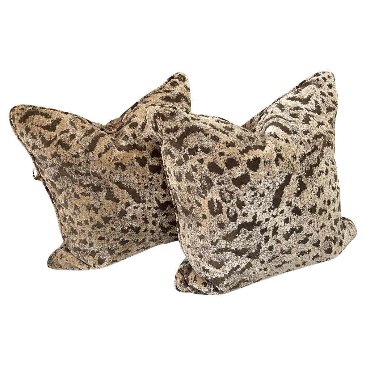 Bellissimi cuscini in velluto con stampa animale leopardata