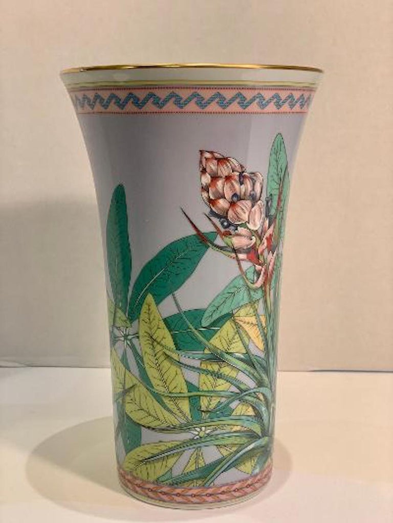 Beautiful Versace Porcelain "Tropical Wonderland” Vase by Rosenthal at