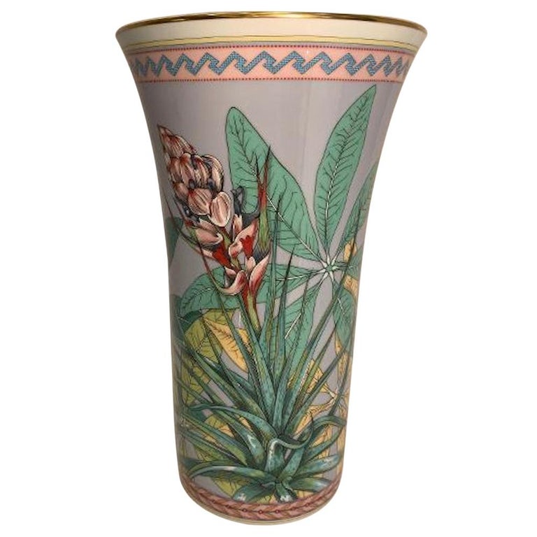 Beautiful Versace Porcelain "Tropical Wonderland” Vase by Rosenthal at