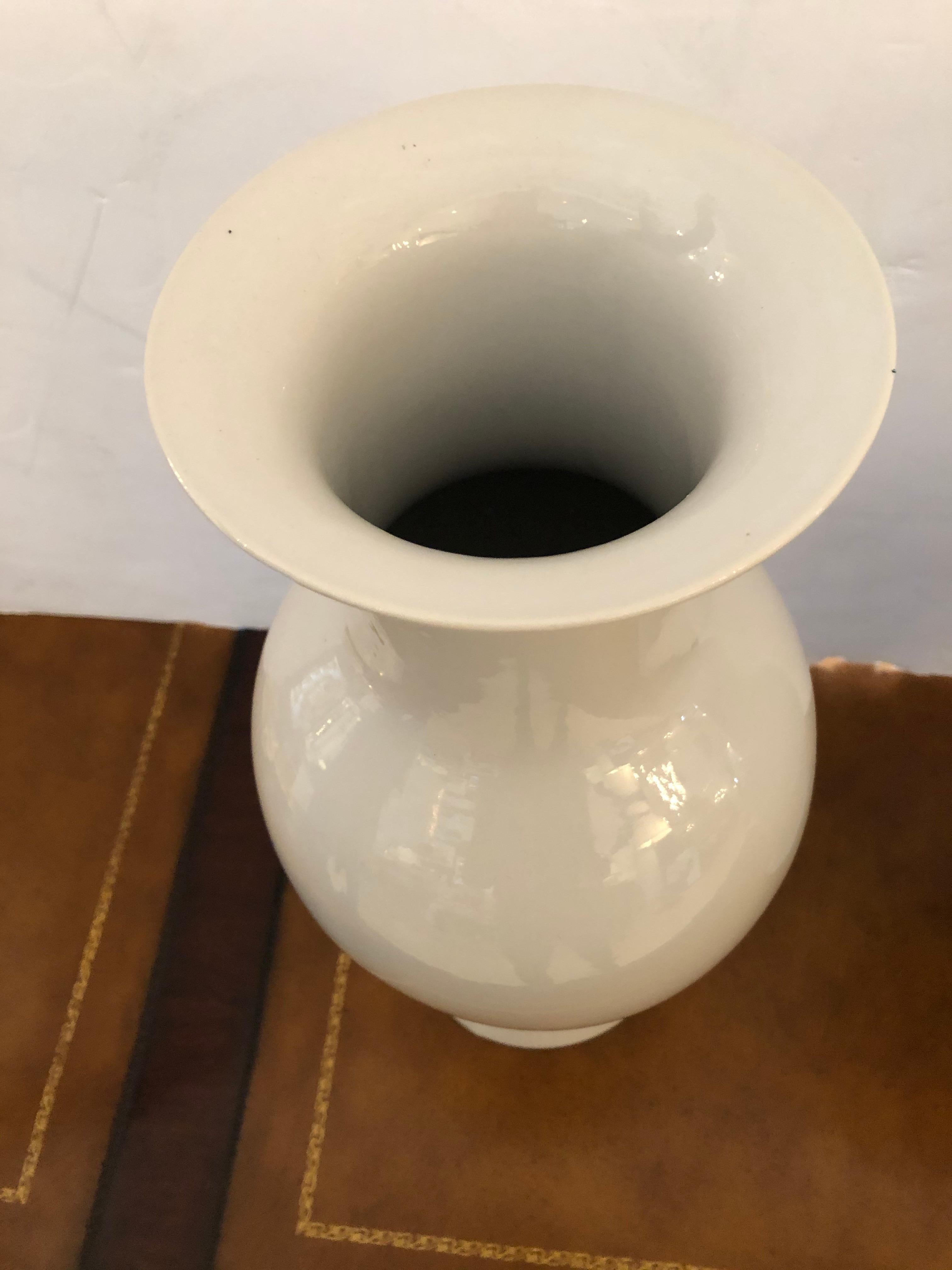 Mid-20th Century Beautiful Versatile Pair of Blanc de Chine Chinese White Porcelain Vases