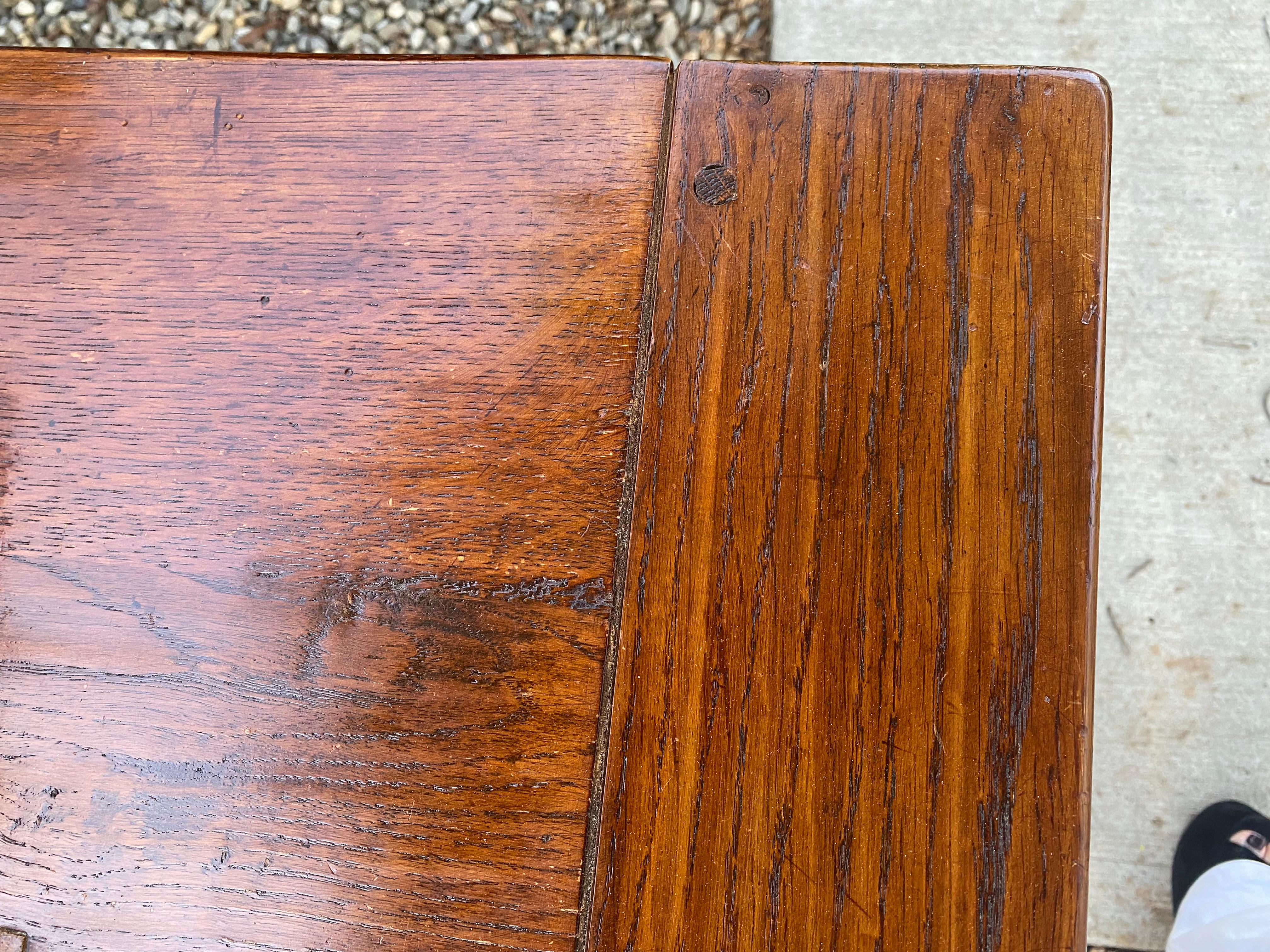 Chêne Magnifique très longue table de salle à manger de ferme en chêne français d'époque