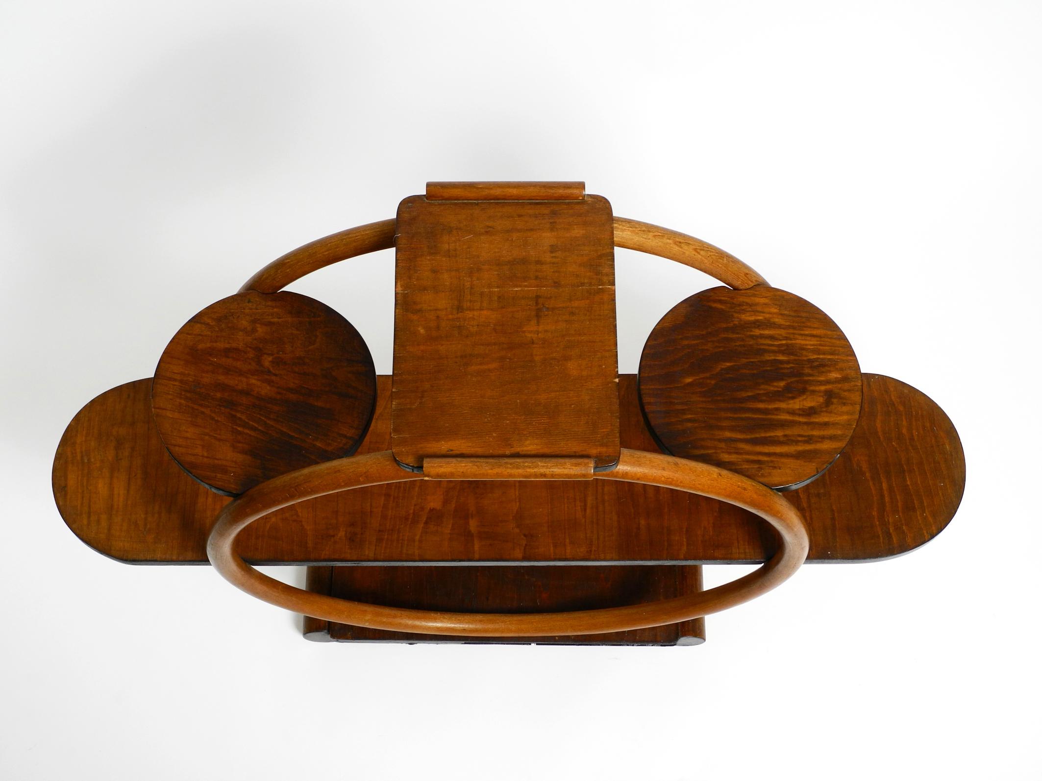Beautiful Very Rare Italian Art Deco Mid-Century Wooden Shelf or Plant Stand In Good Condition In München, DE
