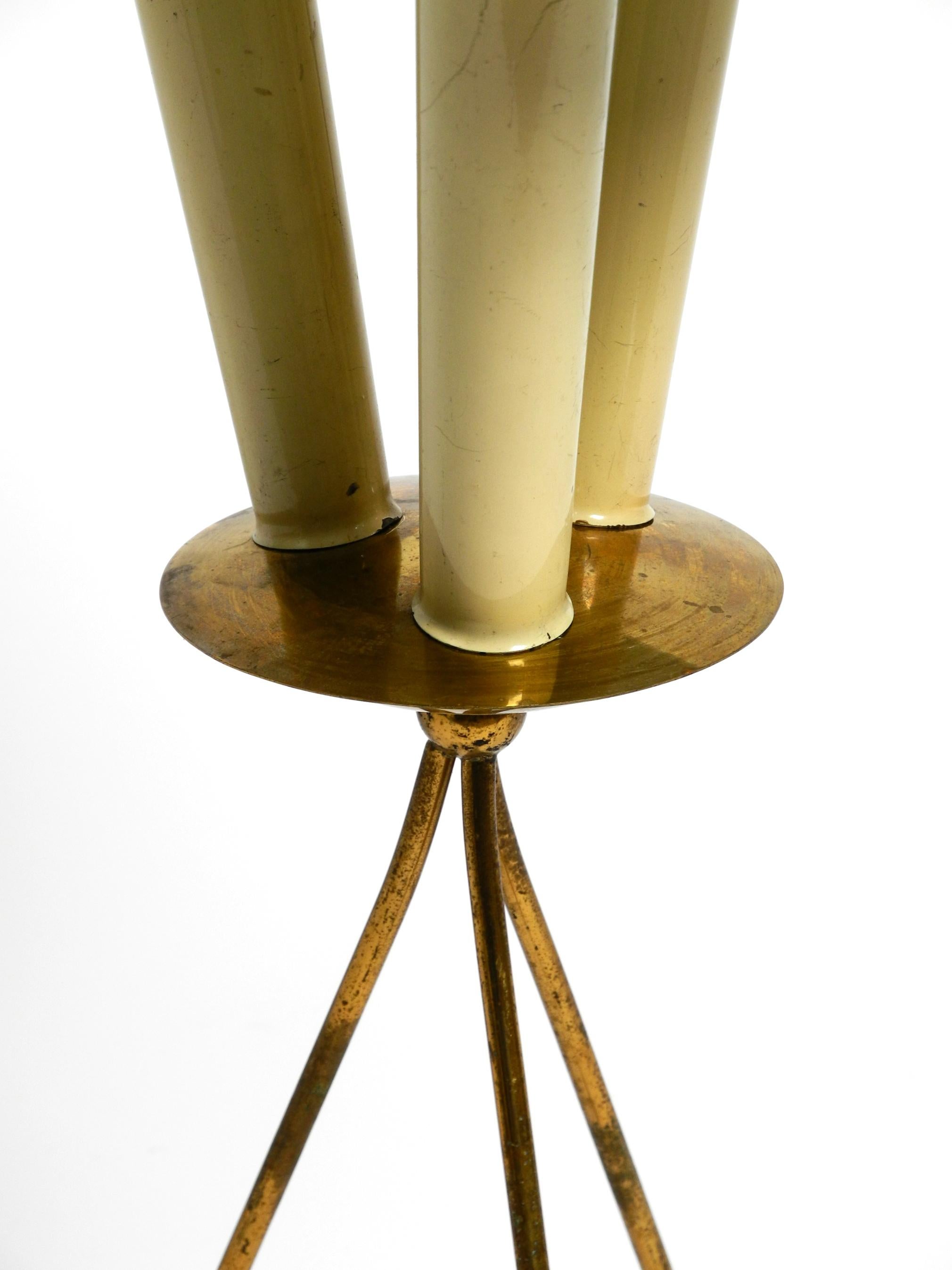 Beautiful Very Rare Large Italian Mid Century Tripod Table Lamp or Floor Lamp For Sale 5